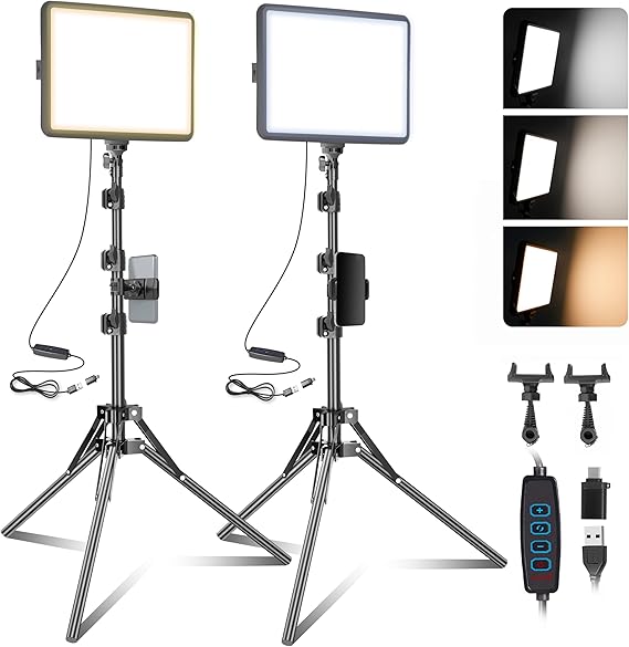 NiceVeedi 2-Pack LED Video Light Kit