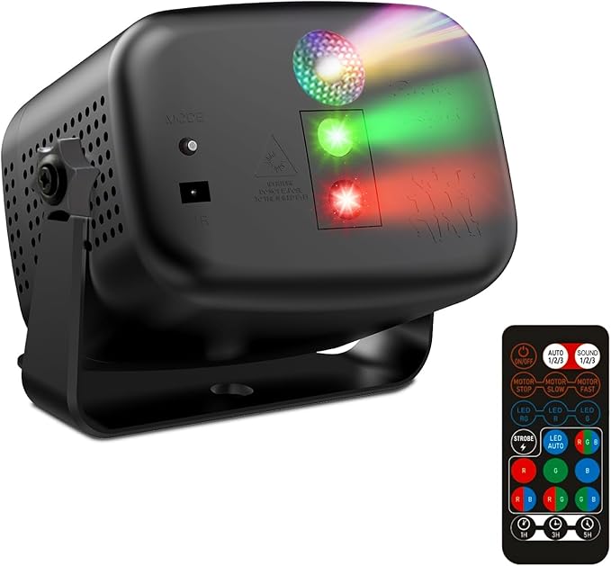 Mini RGB Disco Strobe Light with Remote Control