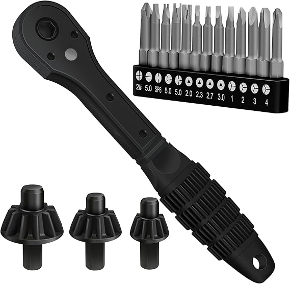 3-in-1 Drill Chuck Ratchet Key Wrench & Screwdriver Kit