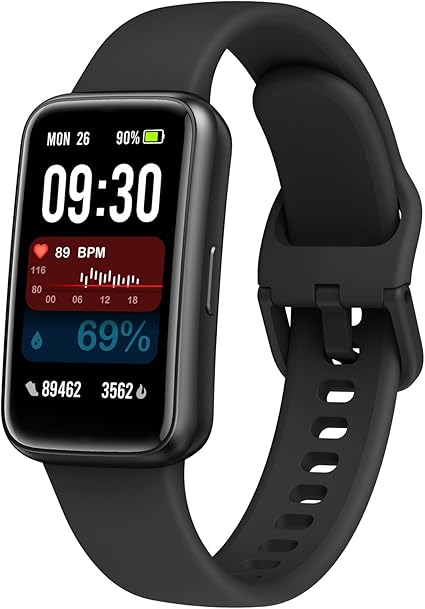 Smart Fitness Tracker Watch (Black)