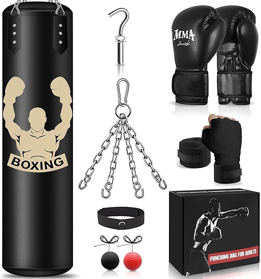 4FT Hanging Punching Bag Set (Unfilled)