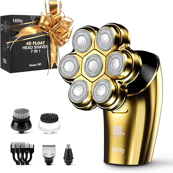 7D Arc Magnetic Head Shaver 5-in-1 Grooming Kit