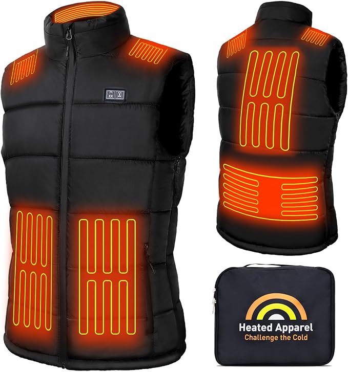 Size-Adjustable Heated Vest with 16000mAh Battery