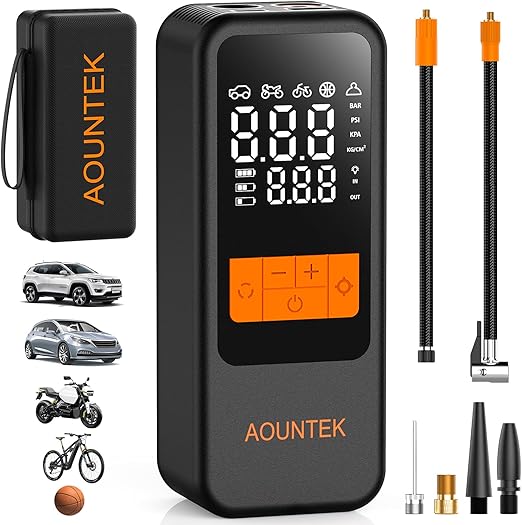 Portable Tire Inflator with Digital Gauge