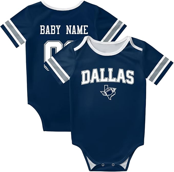 Personalized Unisex Baby Bodysuit with Name & Number