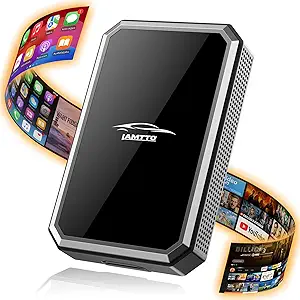 LAMTTO 2-in-1 Car TV and Wireless CarPlay Adapter