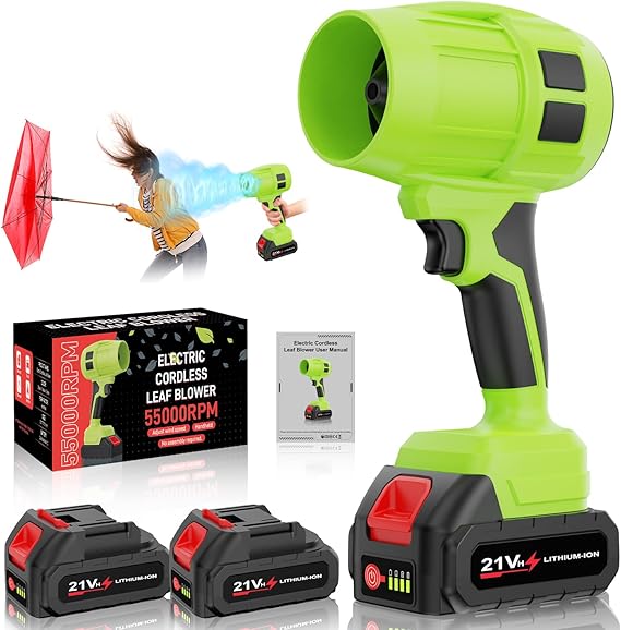 Cordless Turbo Jet Leaf Blower with Dual 4.0Ah Batteries