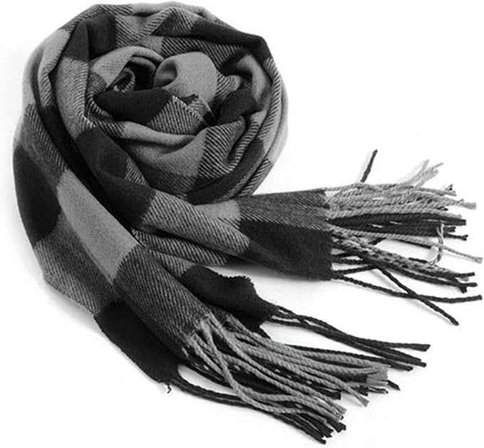 Men’s Classic Plaid Winter Scarf
