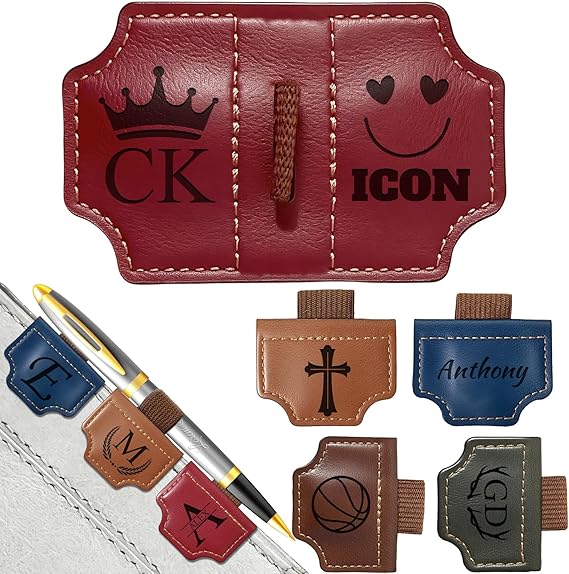 Personalized Magnetic Leather Bookmark