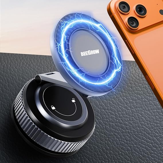 MagSafe Car Phone Holder (Ultra Magnetic & Vacuum Suction)
