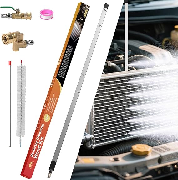 40″ Dual-Use Radiator Cleaning Wand for Tight Spaces