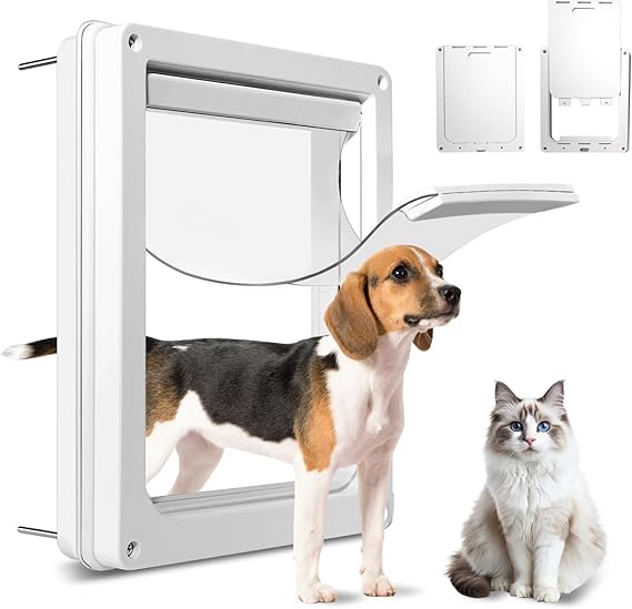 Never Rust Plastic Dog Door with Magnetic Flap (Large)