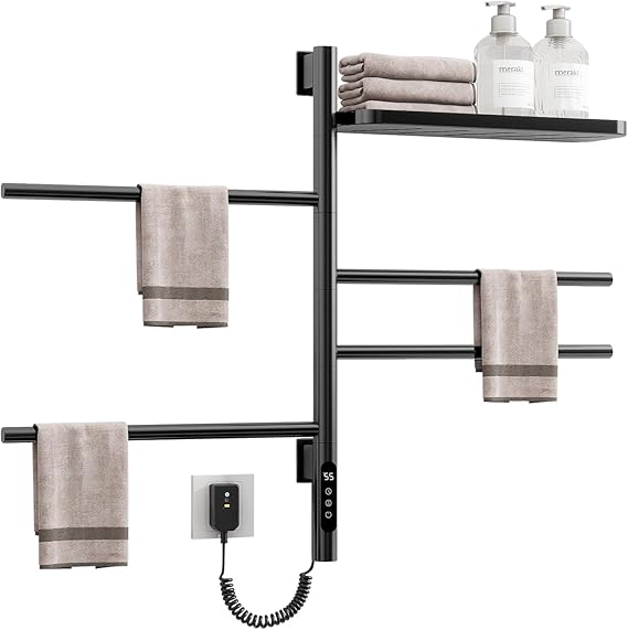 Swivel Wall Mounted Electric Towel Warmer Rack