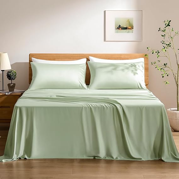 TOSMO Luxury Cooling Queen Sheet Set