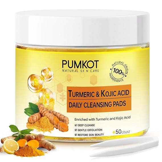 50PCS Turmeric & Kojic Acid Cleansing Pads