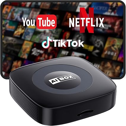 Wireless CarPlay AI Box with Netflix YouTube TF Card Support