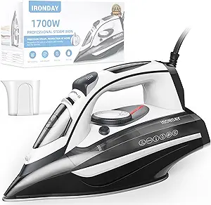1700W Steam Iron with Ceramic Soleplate