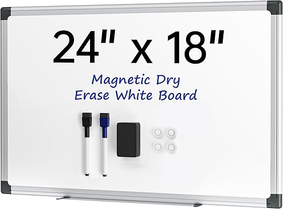 Magnetic Whiteboard 24×18 Inches for Wall