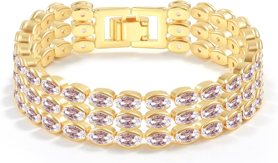 14K Gold Plated Tennis Bracelet for Women