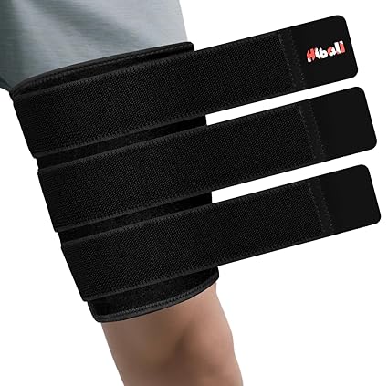 Hiball Adjustable Thigh Compression Sleeve with 3 Pressure Straps