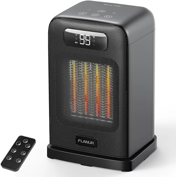 2-in-1 Oscillating Space Heater with Remote