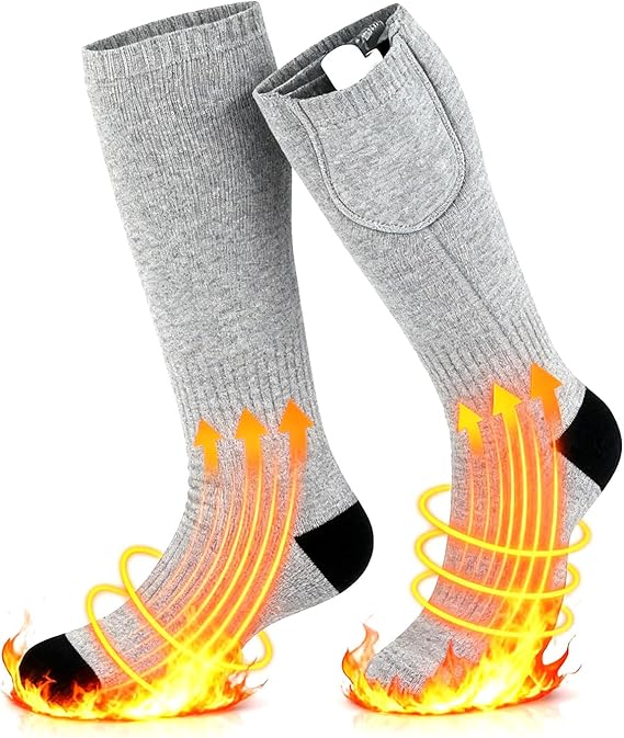 Rechargeable Electric Heated Socks with 3 Heat Settings