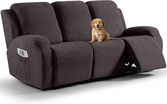 VANSOFY 8-Piece Recliner Covers Stretch Sofa Slipcovers