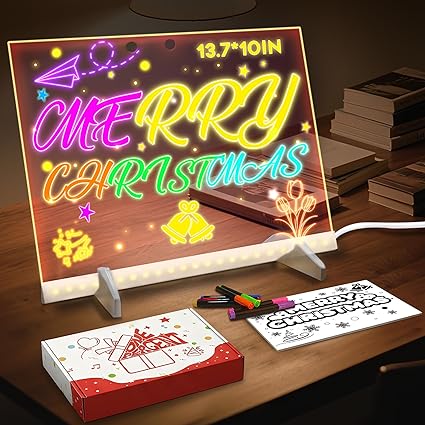 Doodle Glow Board – 13.7″ LED Light Up Drawing Board for Kids & Adults