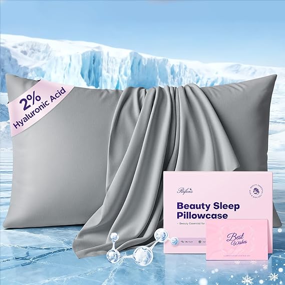 Instant Chill Cooling Pillowcase with 2% Hyaluronic Acid
