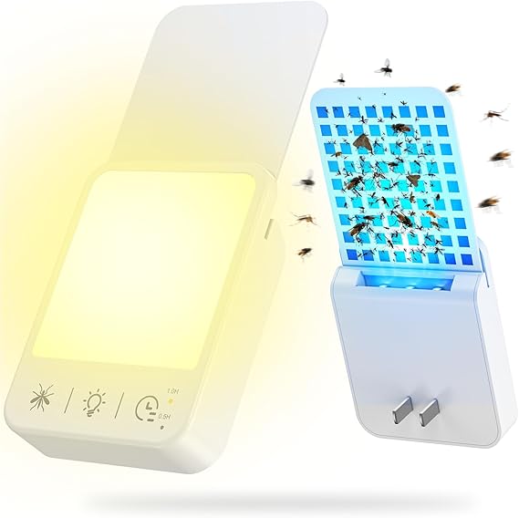 2-in-1 Plug-in Fruit Fly Trap with UV Light & Night Light