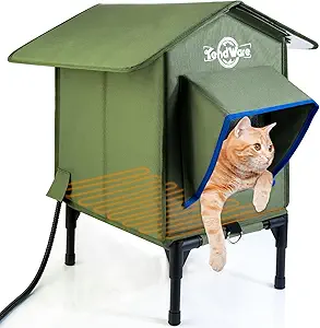 Heated Outdoor Cat House for Winter