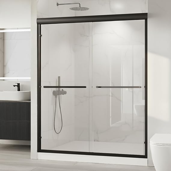 Sliding Glass Shower Door (56–60” W x 72” H)