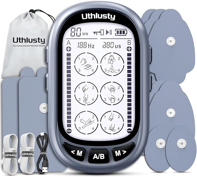 TENS Unit Muscle Stimulator (3-in-1 Dual Channel)