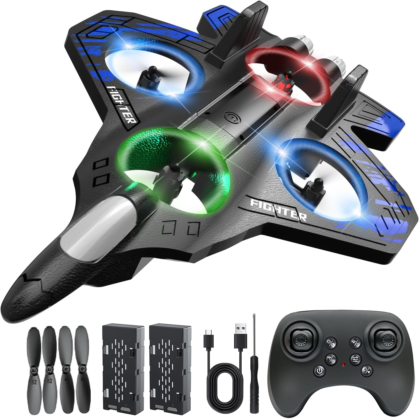 Foam Remote Control Airplane with LED Lights