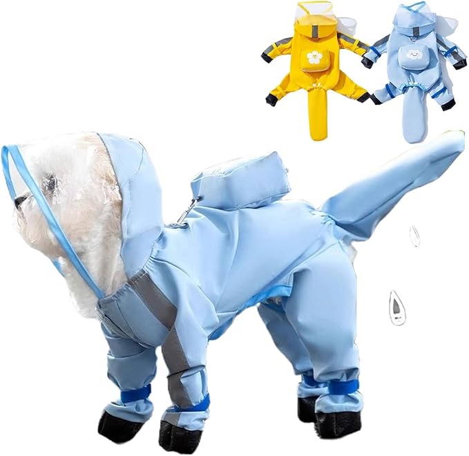 Small Dog Raincoat with Legs for Teddy/Bichon