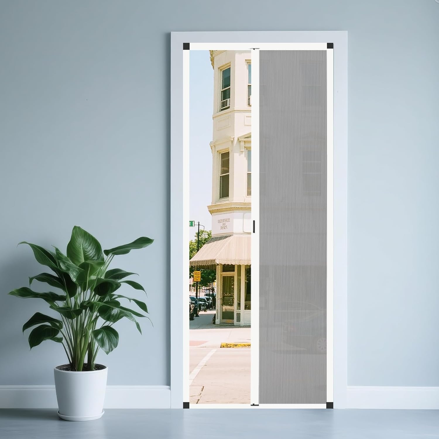 No-Drill Accordion Folding Door Cellular Blackout RV