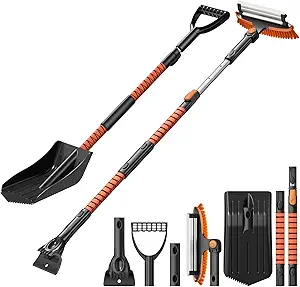 4-in-1 Snow Brush and Ice Scraper for Cars