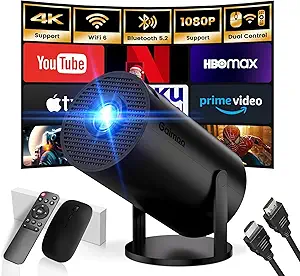 Mini Projector with WiFi 6 & Bluetooth 5.2