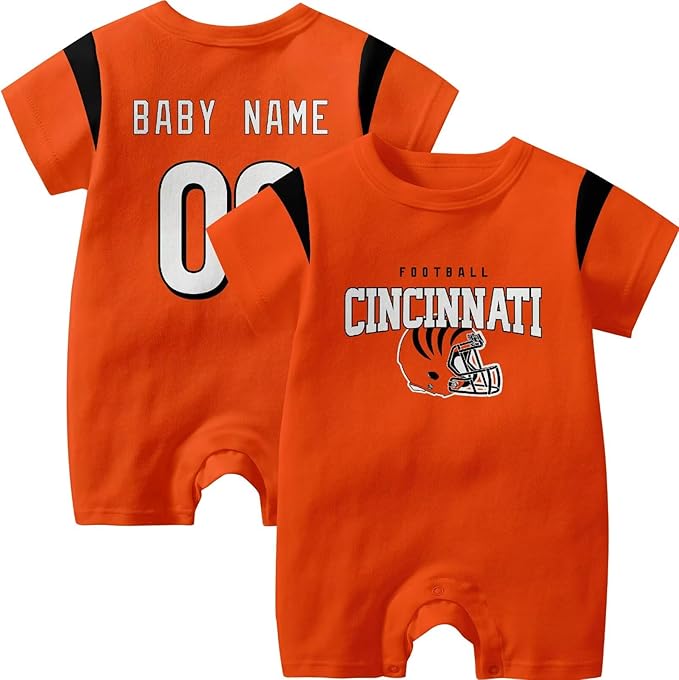 Personalized Baby Rompers with Name & Number