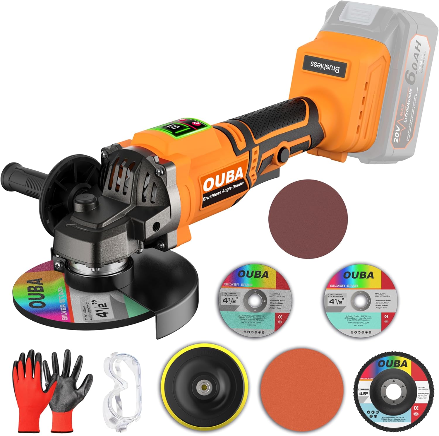 Cordless Angle Grinder for Dewalt 20V Max Battery