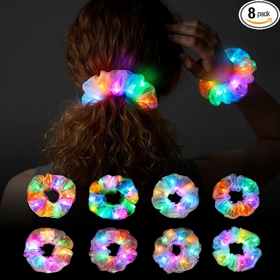 LovesTown 8PCS LED Scrunchies