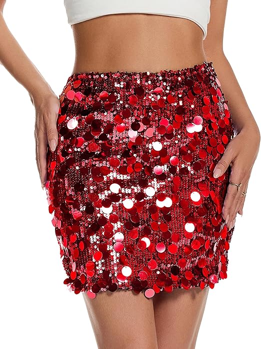 Women’s Sequin Skirt Silver