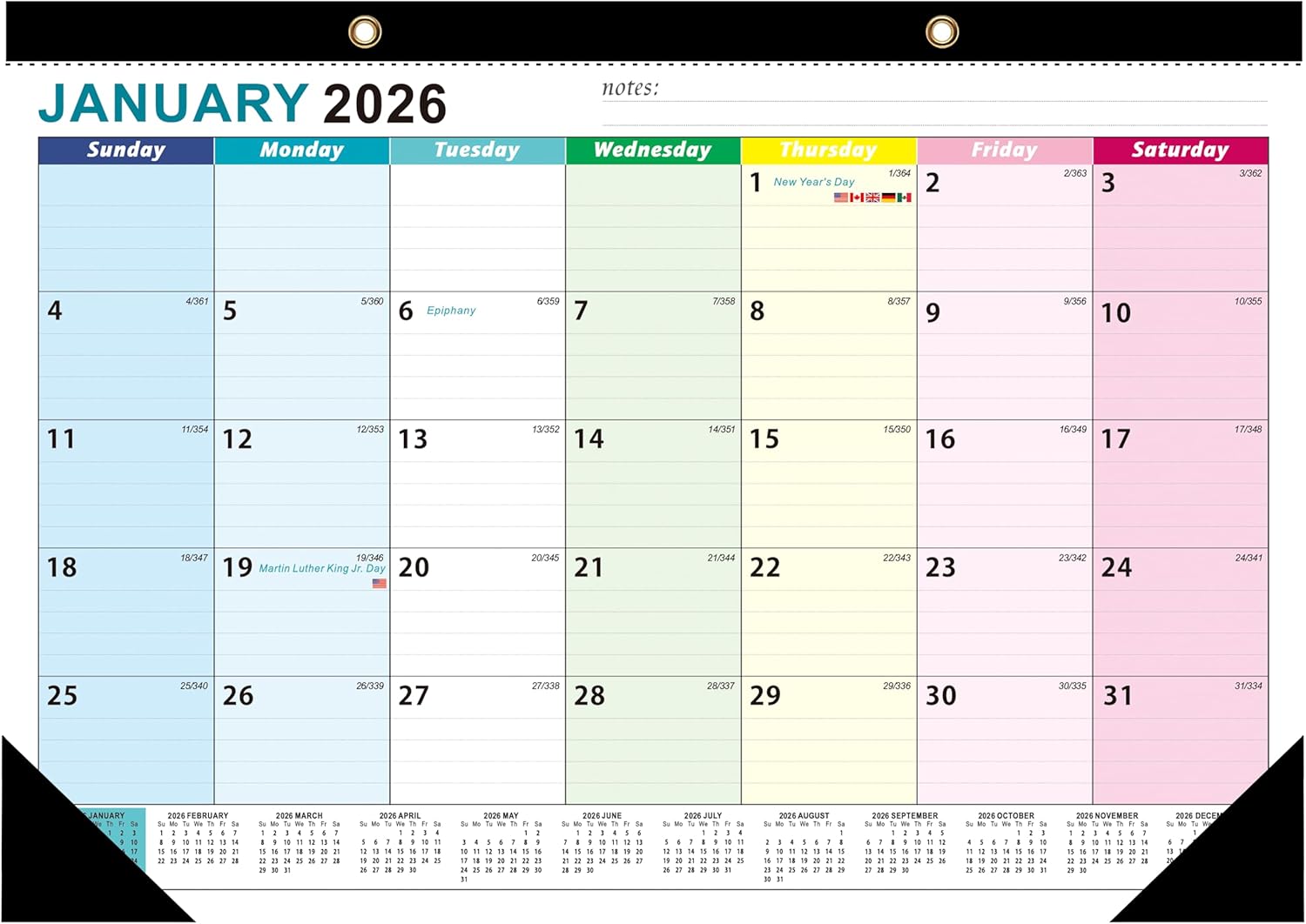 18-Month Calendar January 2026 to June 2027
