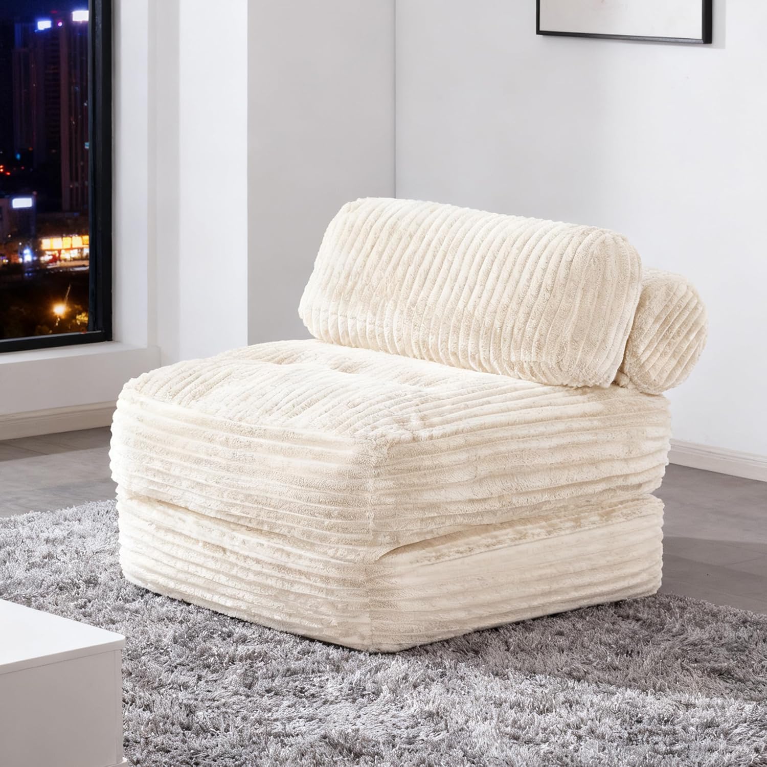 Vesgantti Corduroy 3-in-1 Sleeper Chair Bed