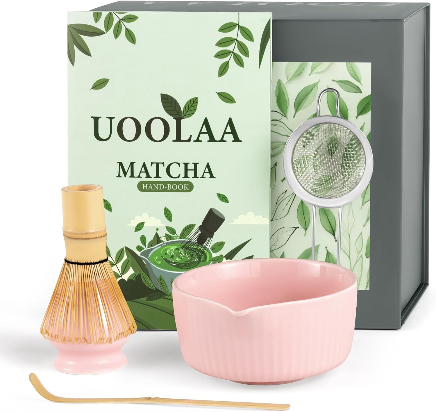 Pink Traditional Matcha Tea Set