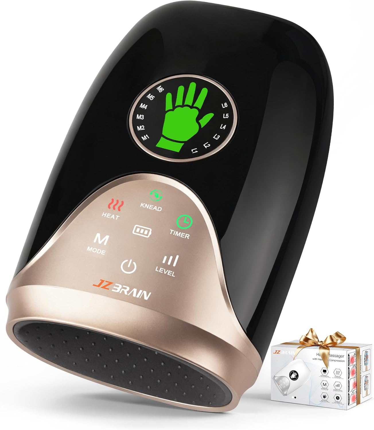 JZBRAIN Hand Massager with Heat and Compression