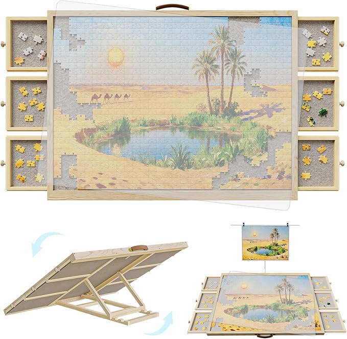 Wooden Dual-Use Puzzle Board