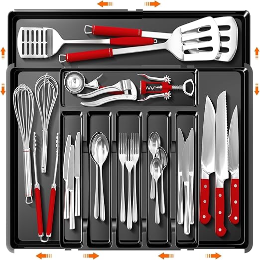 Large Expandable Silverware Organizer