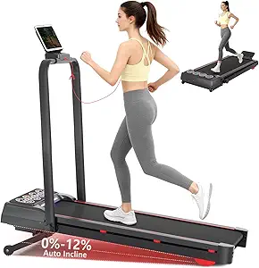 2026 Walking Pad Treadmill with 12-Level Auto Incline