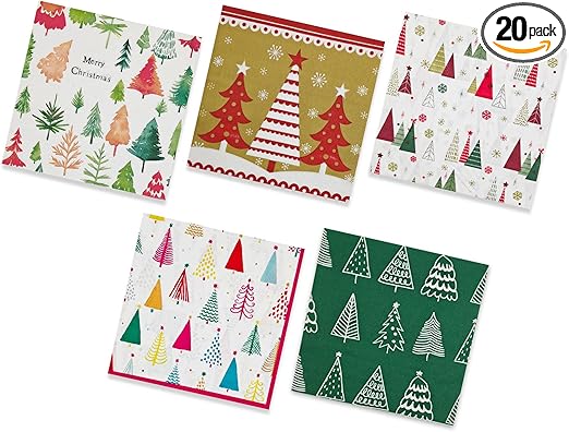 Christmas Cocktail Napkins 3-Ply 13×13 Decoupage 50-Pack